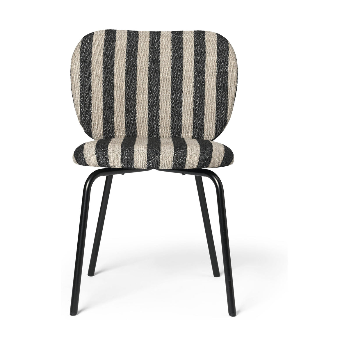 Ferm Living Rico eetkamerstoel Louisiana Sand/Black vierpoot zwart