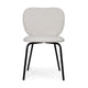 Ferm Living Rico eetkamerstoel Soft Bouclé Off-White/Sand vierpoot zwart