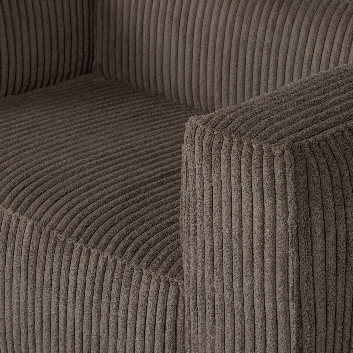 WOOOD Bean fauteuil Ribstof Mud