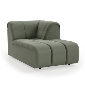 HKliving Wave bank right divan Linen Army Green
