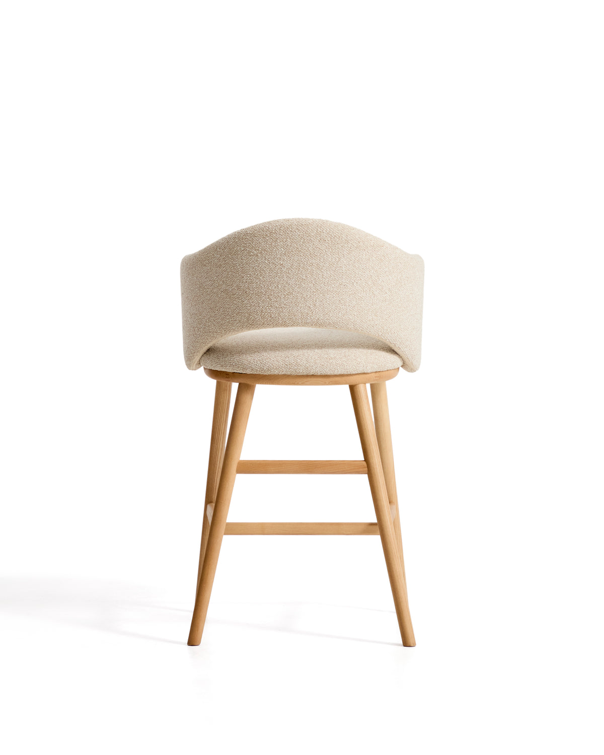 Kave Home Maina barkruk H65 dik chenille Beige naturel