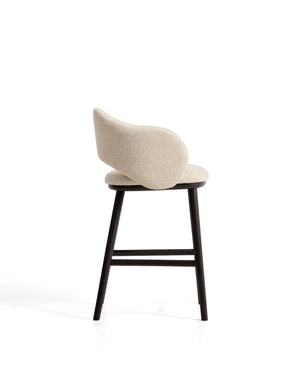 Kave Home Maina barkruk H65 dik chenille Beige zwart