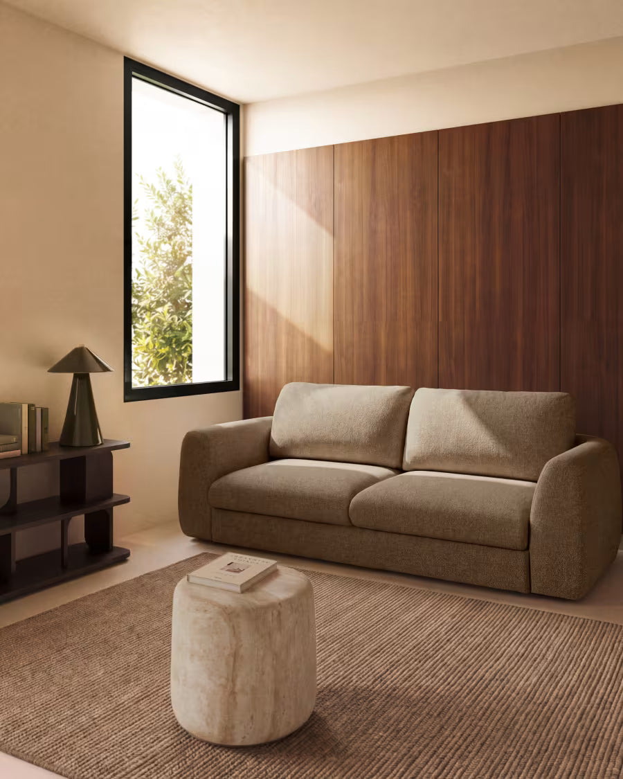 Kave Home Vera 4-zits slaapbank 240cm Bruin