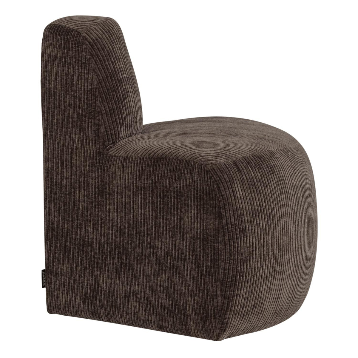 WOOOD Mojo Base eetbank hoek rond rugleuning rib Bruin