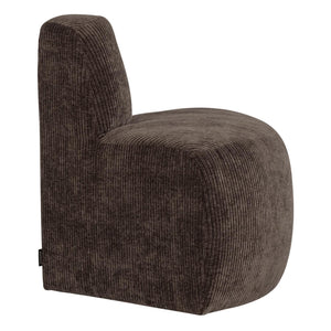 WOOOD Mojo Base eetbank hoek rond rugleuning rib Bruin