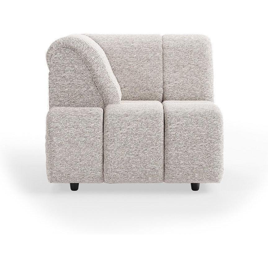 HKliving Wave bank left high arm Sneak Light Grey