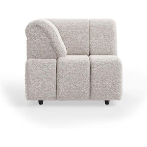 HKliving Wave bank left high arm Sneak Light Grey