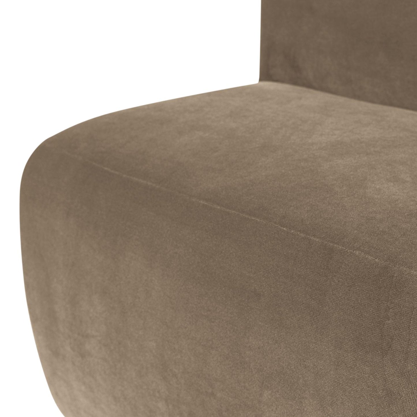 WOOOD Mojo Base eetkamerbank 84 cm met rugleuning velvet Khaki