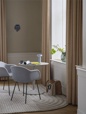 Muuto Fiber Soft eetkamerstoel gestoffeerd Vidar 693 swivel