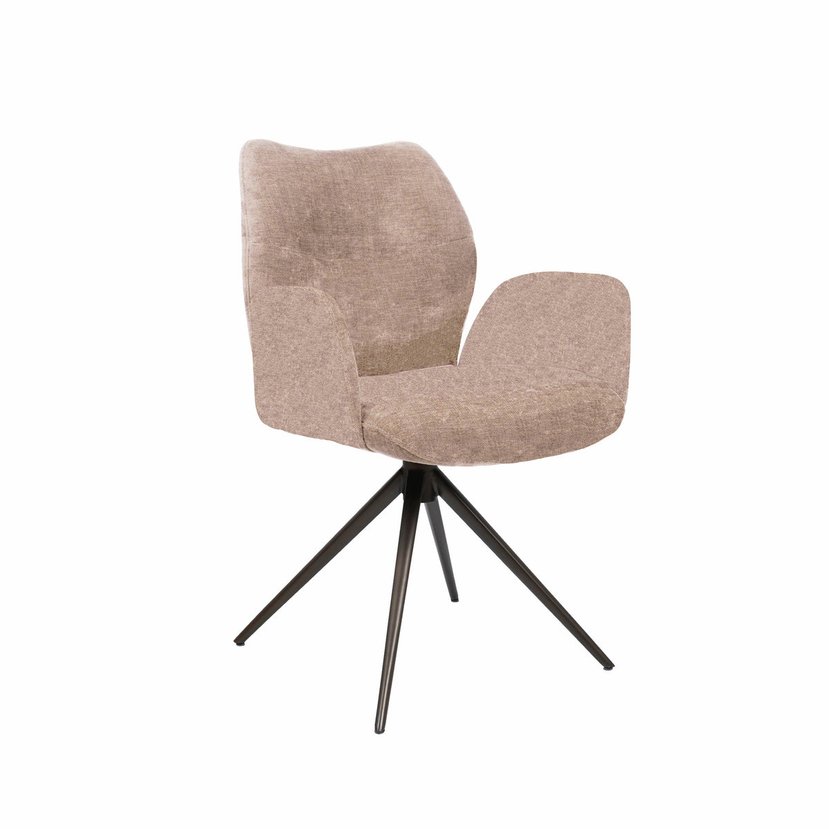 HelloChair HC38 Fenn armstoel Tango Sand spinpoot bruin