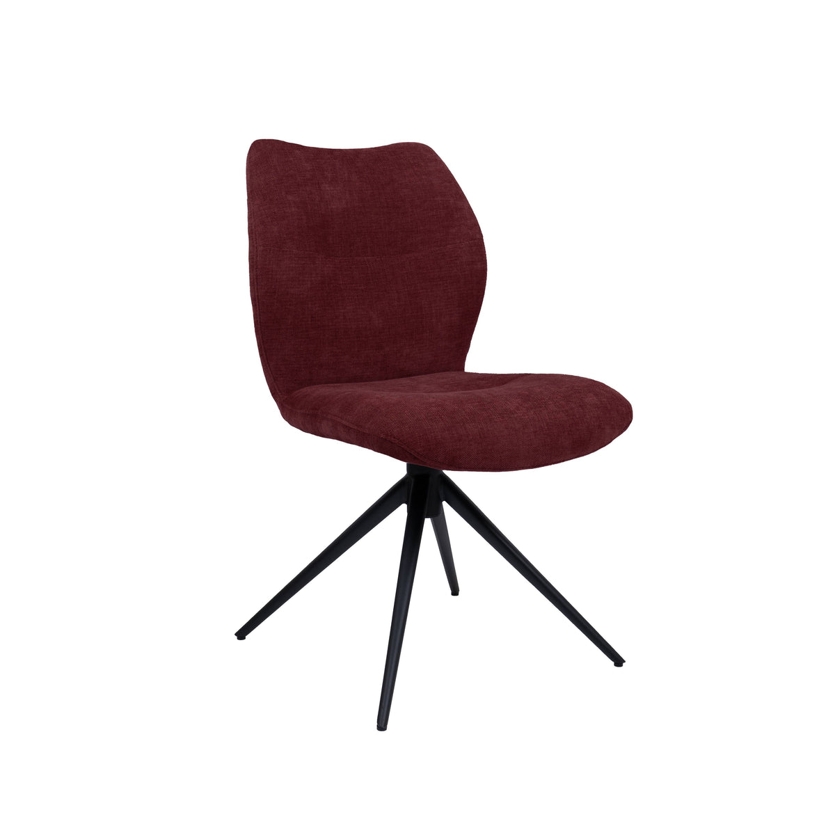 HelloChair HC38 Fenn eetkamerstoel Tango Burgundy spinpoot zwart