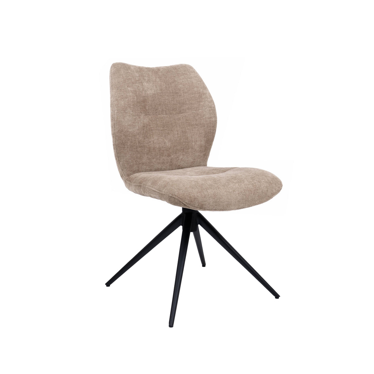 HelloChair HC38 Fenn eetkamerstoel Tango Sand spinpoot zwart