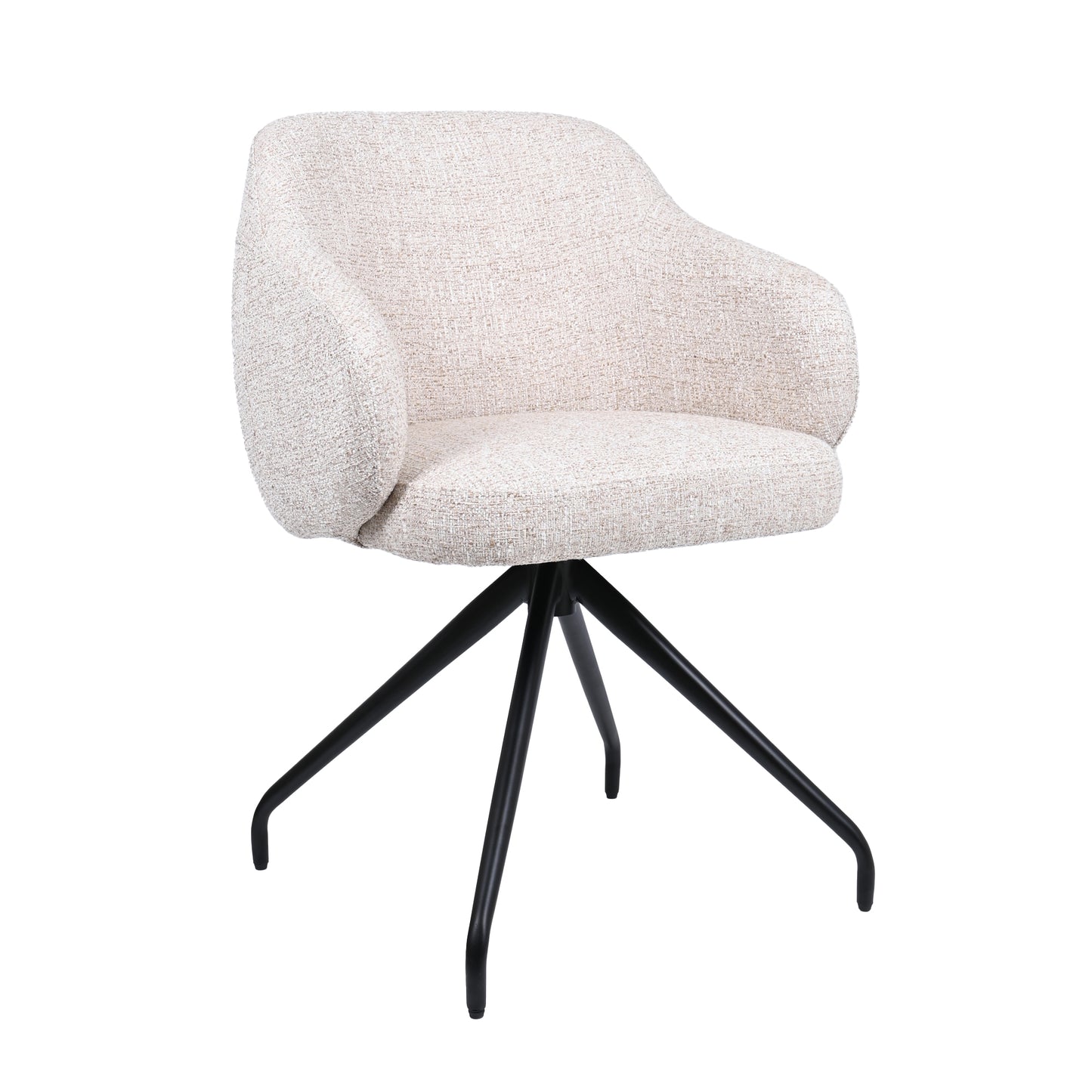 HelloChair HC05 Shulby eetkamerstoel Field Sand spinpoot zwart