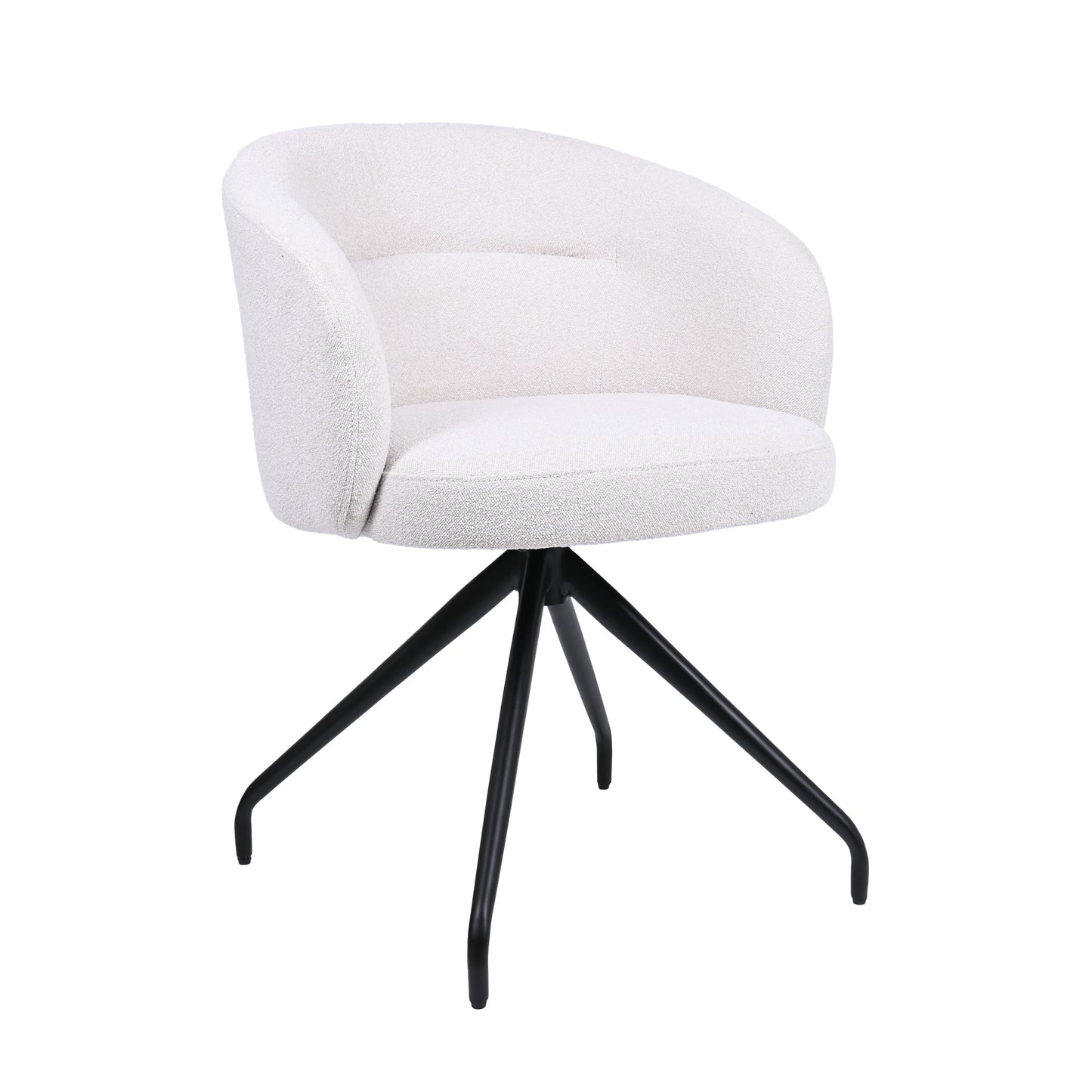 HelloChair HC06 Suskin eetkamerstoel Lake Cream spinpoot zwart