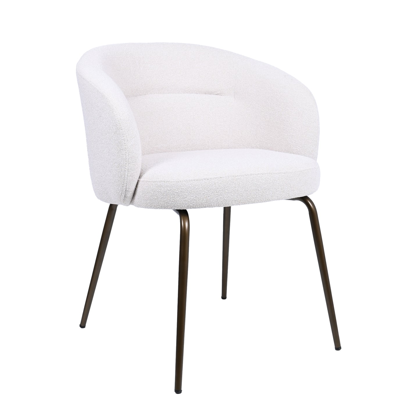 HelloChair HC06 Suskin eetkamerstoel Lake Cream vierpoot anodic brown