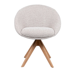 HelloChair HC18 Silven eetkamerstoel Amber Beige spinpoot hout naturel