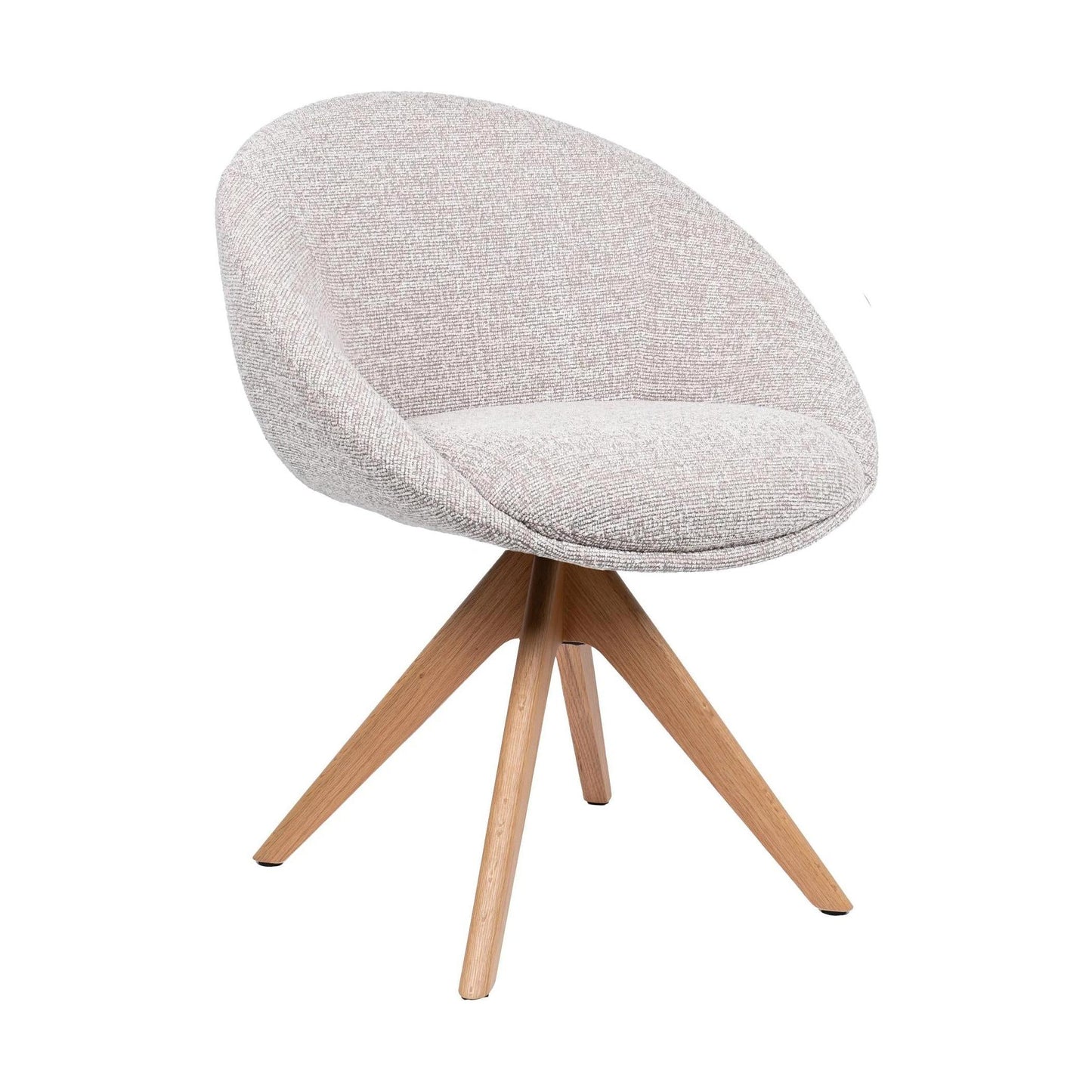 HelloChair HC18 Silven eetkamerstoel Amber Beige spinpoot hout naturel