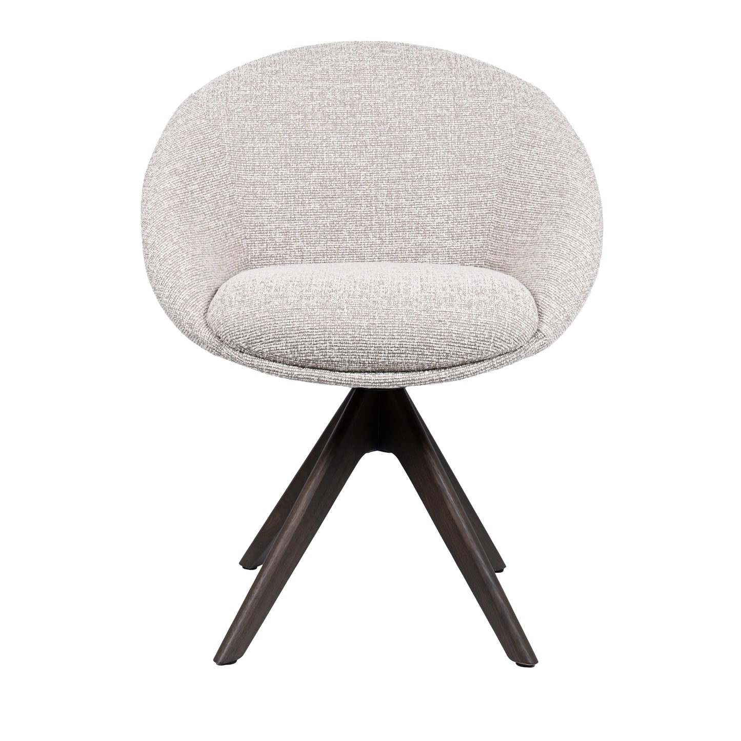 HelloChair HC18 Silven eetkamerstoel Amber Beige spinpoot hout walnoot
