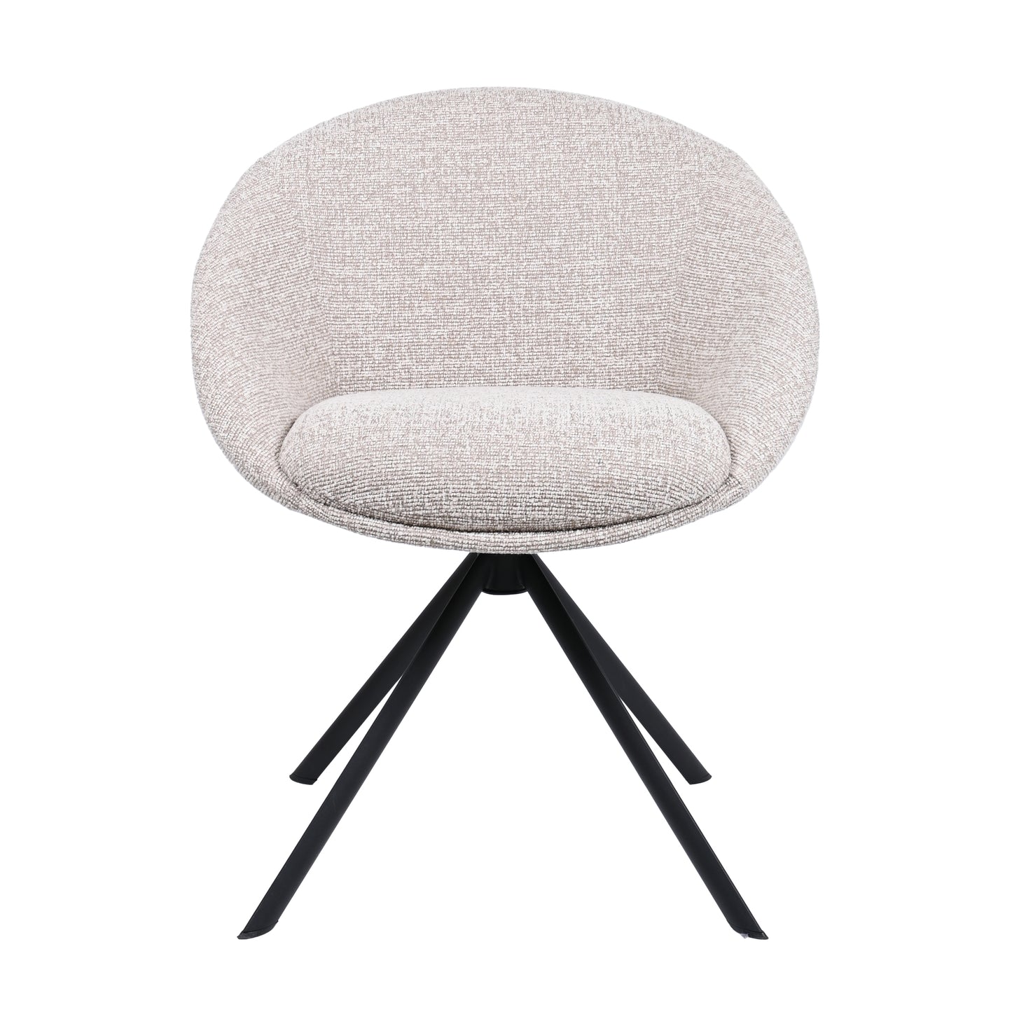 HelloChair HC18 Silven eetkamerstoel spinpoot zwart Amber Beige