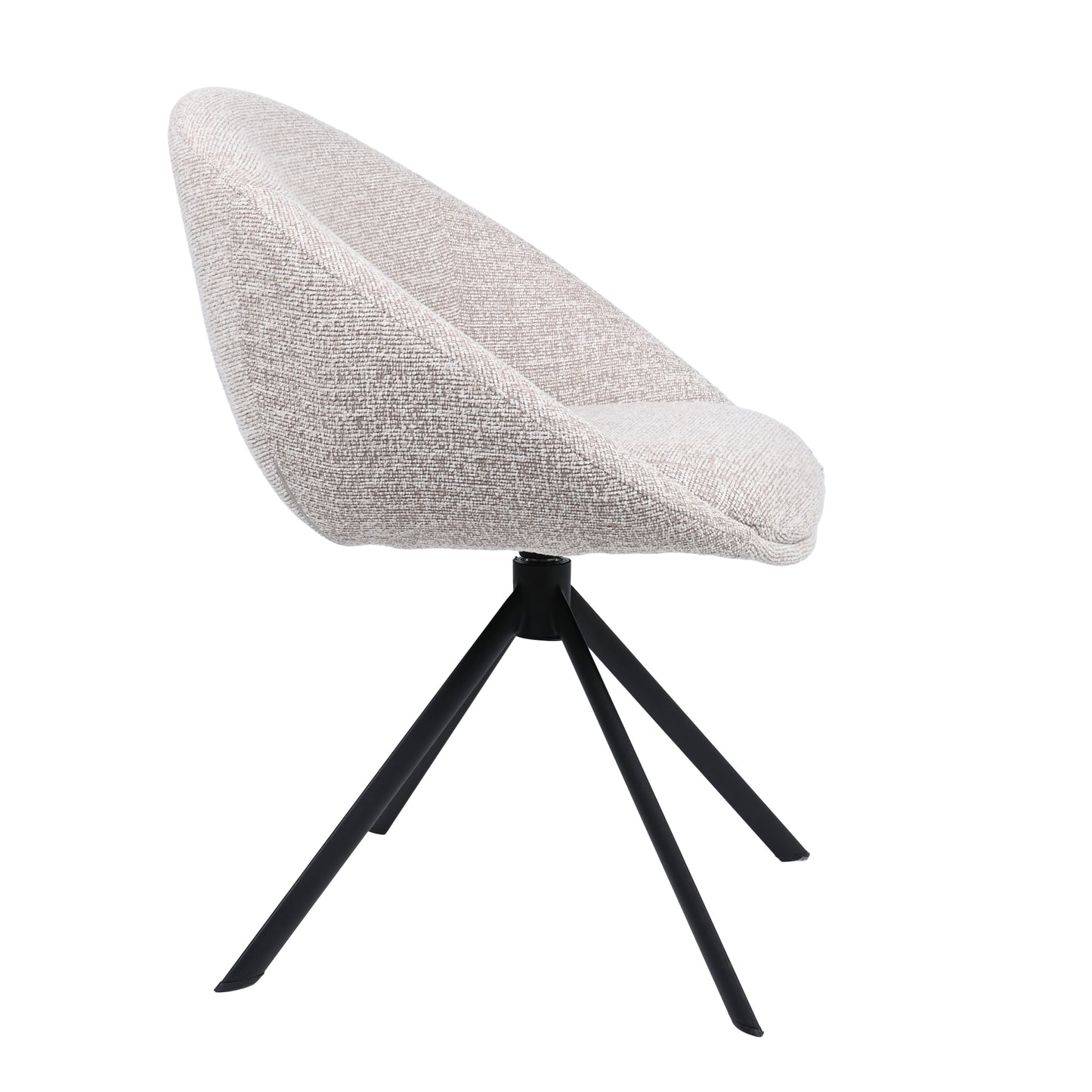 HelloChair HC18 Silven eetkamerstoel spinpoot zwart Amber Beige
