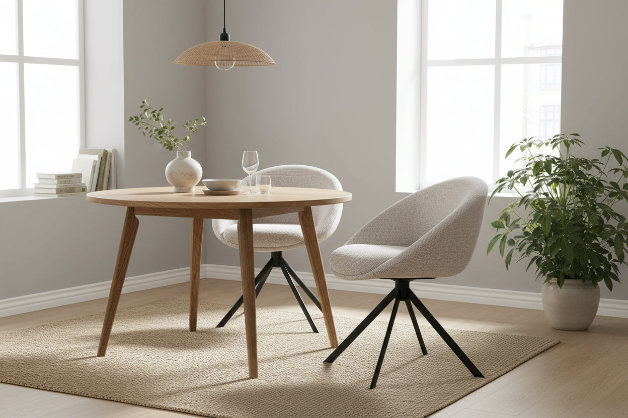 HelloChair HC18 Silven eetkamerstoel spinpoot zwart Amber Beige