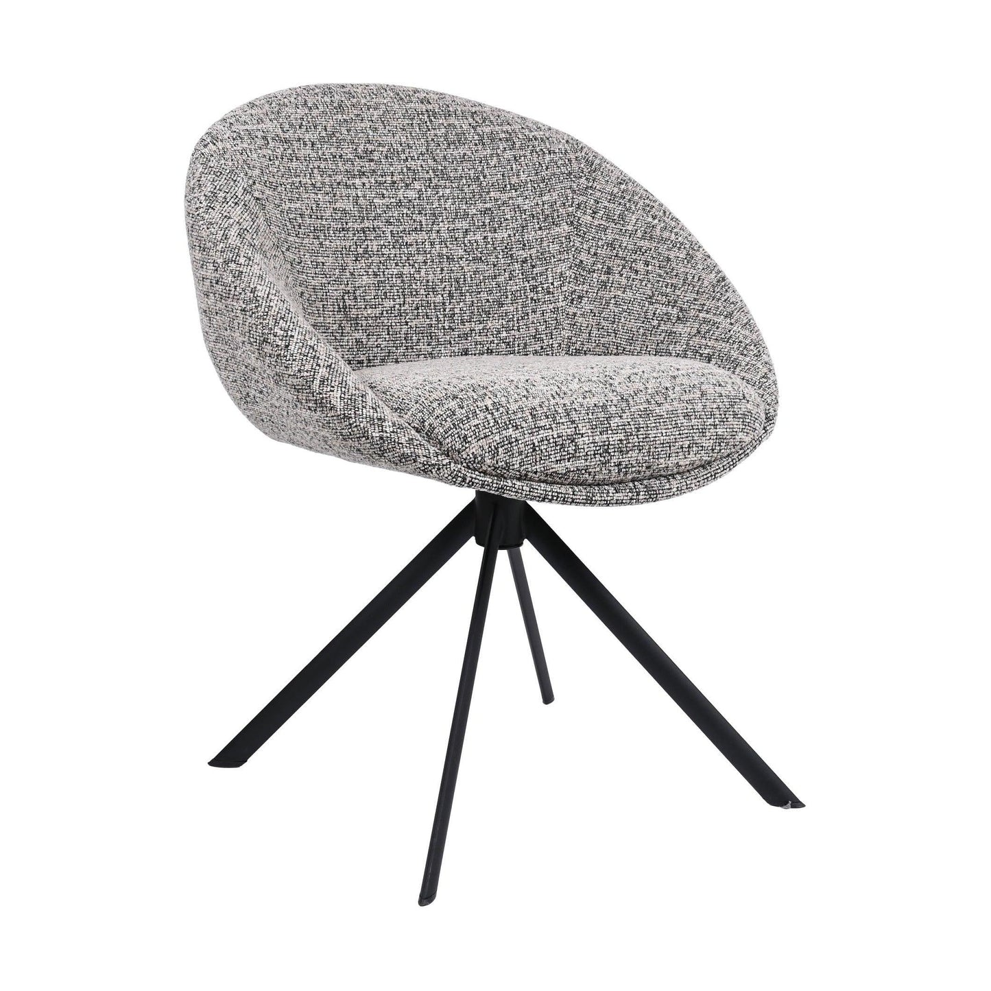 HelloChair HC18 Silven eetkamerstoel spinpoot zwart Amber Black Camel