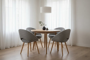HelloChair HC18 Silven eetkamerstoel houten poot Amber Black Camel