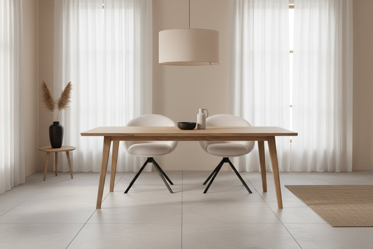 HelloChair HC18 Silven eetkamerstoel spinpoot zwart Amber Natural