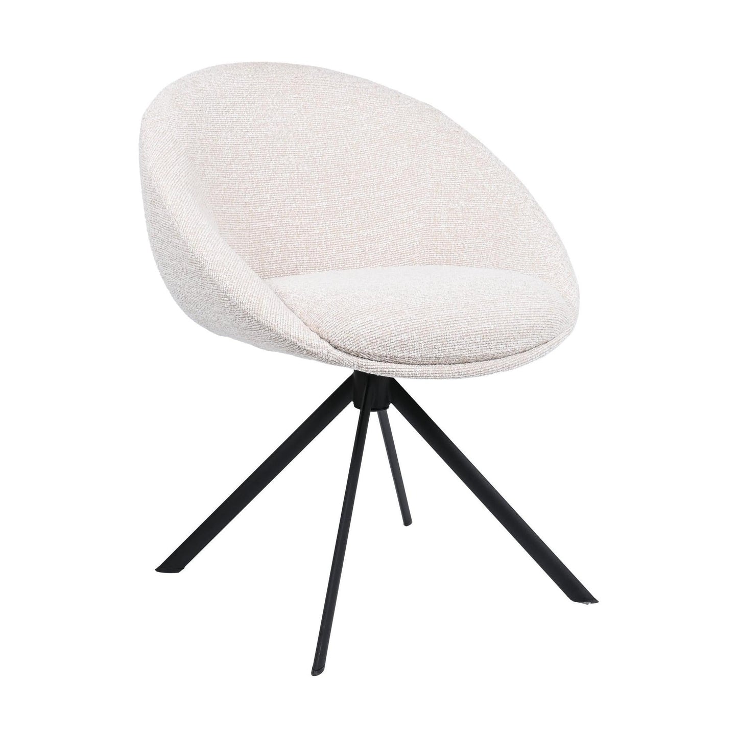 HelloChair HC18 Silven eetkamerstoel spinpoot zwart Amber Natural