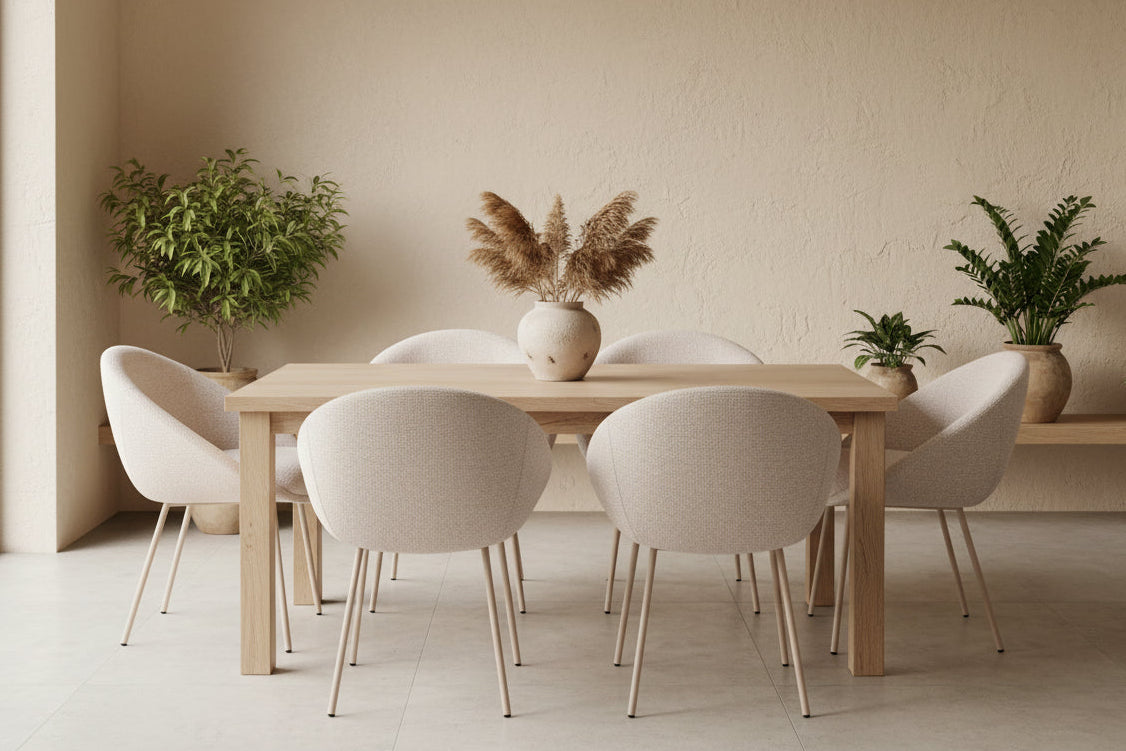 HelloChair HC18 Silven eetkamerstoel vierpoot beige Amber Natural