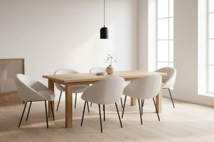 HelloChair HC18 Silven eetkamerstoel vierpoot zwart Amber Beige