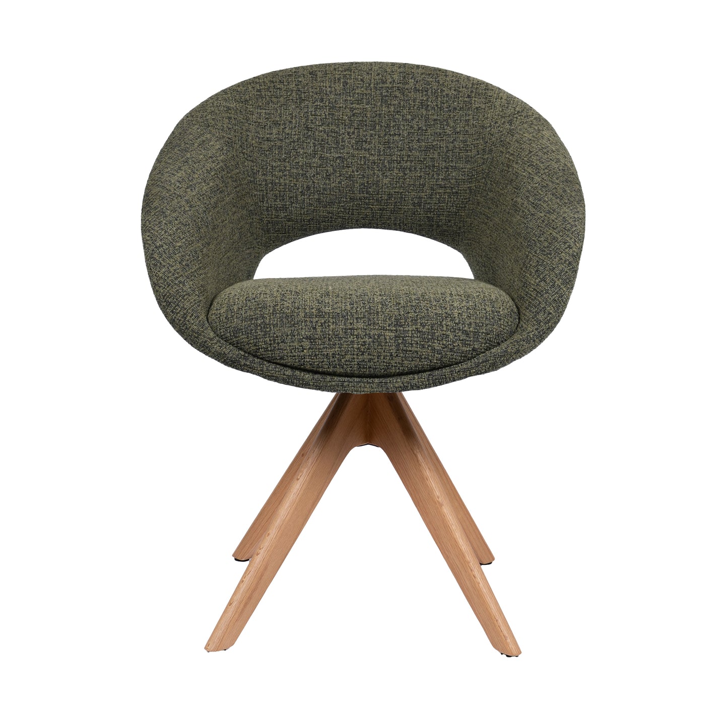 HelloChair HC19 Tovi eetkamerstoel Global Green spinpoot hout naturel