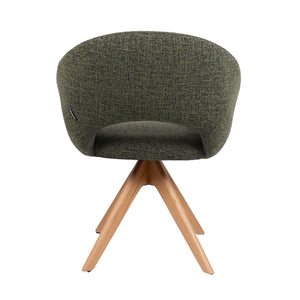 HelloChair HC19 Tovi eetkamerstoel Global Green spinpoot hout naturel
