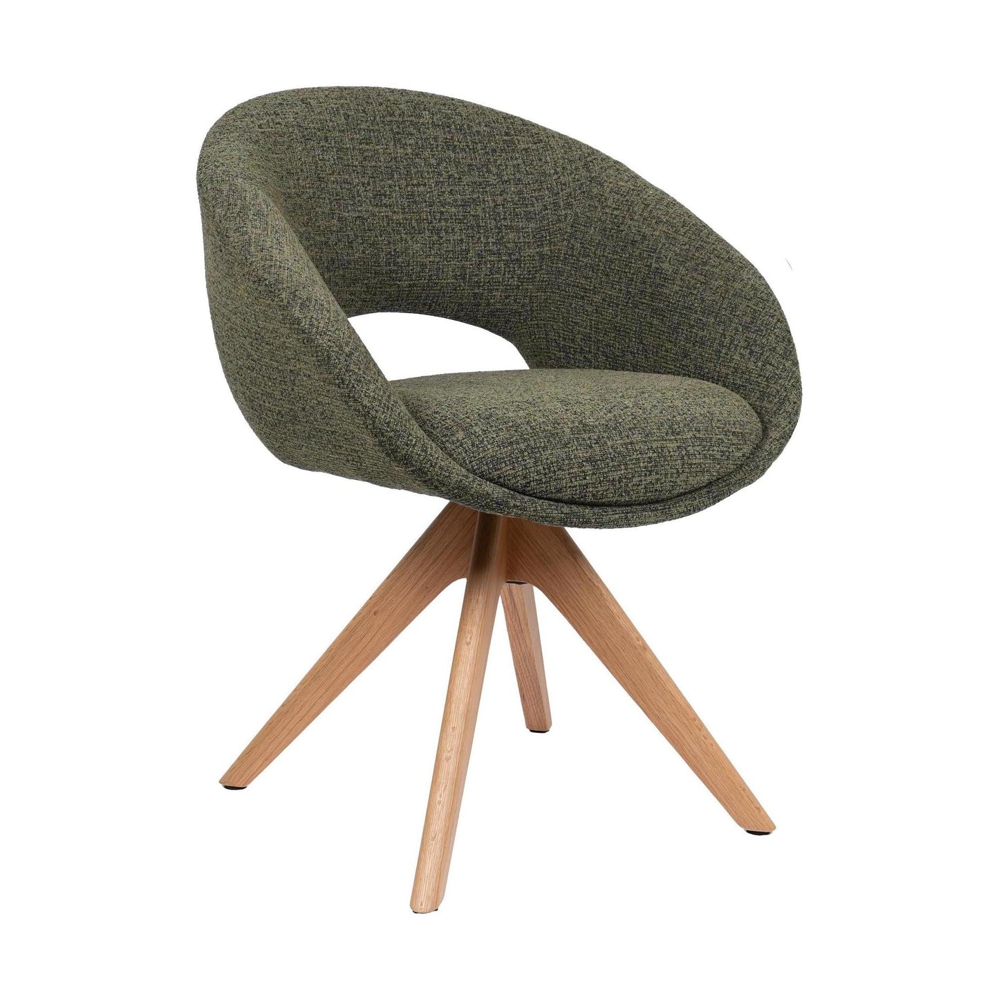 HelloChair HC19 Tovi eetkamerstoel Global Green spinpoot hout naturel
