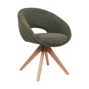 HelloChair HC19 Tovi eetkamerstoel Global Green spinpoot hout naturel