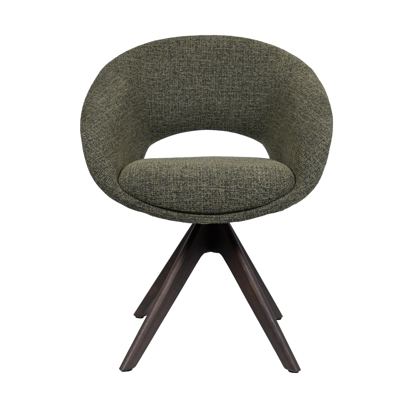 HelloChair HC19 Tovi eetkamerstoel Global Green spinpoot hout walnoot
