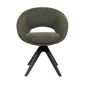 HelloChair HC19 Tovi eetkamerstoel Global Green spinpoot hout walnoot