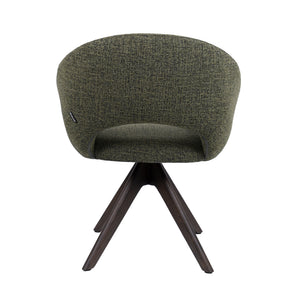 HelloChair HC19 Tovi eetkamerstoel Global Green spinpoot hout walnoot