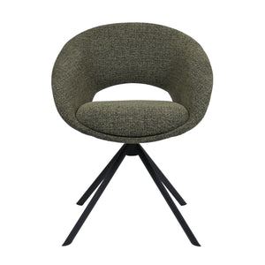 HelloChair HC19 Tovi eetkamerstoel spinpoot zwart Global Green
