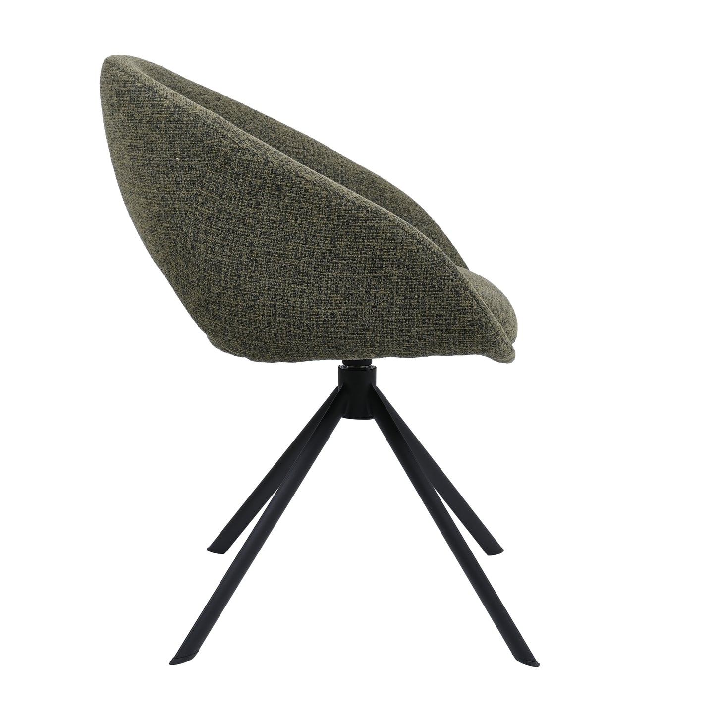 HelloChair HC19 Tovi eetkamerstoel spinpoot zwart Global Green