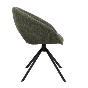 HelloChair HC19 Tovi eetkamerstoel spinpoot zwart Global Green