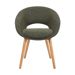 HelloChair HC19 Tovi eetkamerstoel houten poot Global Green