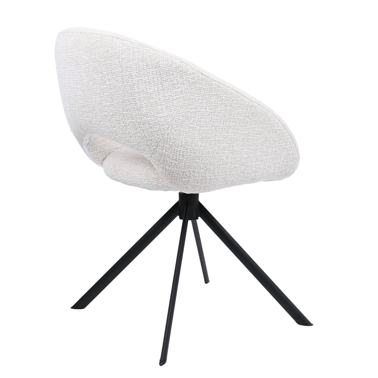 HelloChair HC19 Tovi eetkamerstoel spinpoot zwart Global Natural