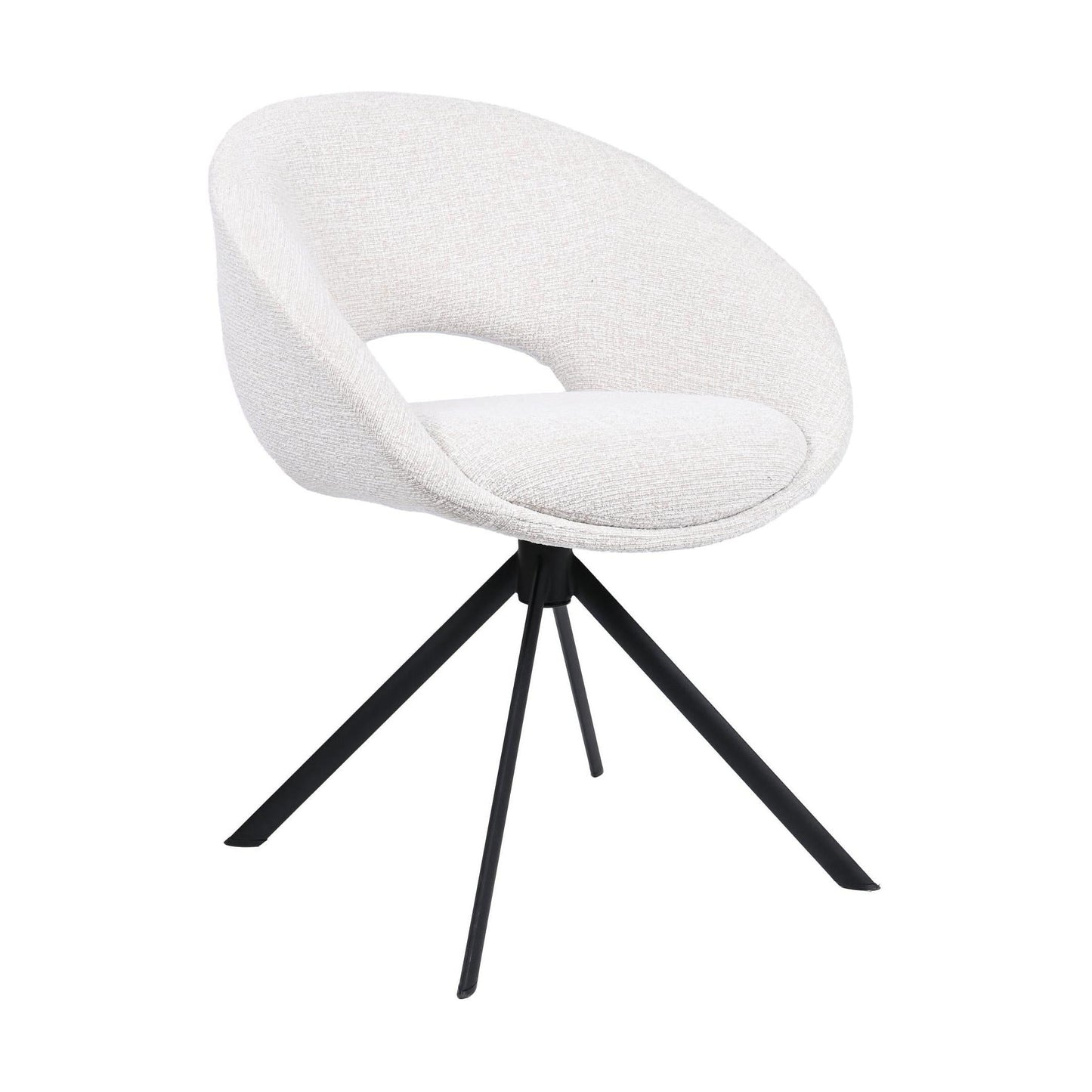 HelloChair HC19 Tovi eetkamerstoel spinpoot zwart Global Natural