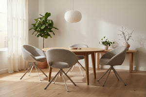 HelloChair HC19 Tovi eetkamerstoel spinpoot beige Global Sand