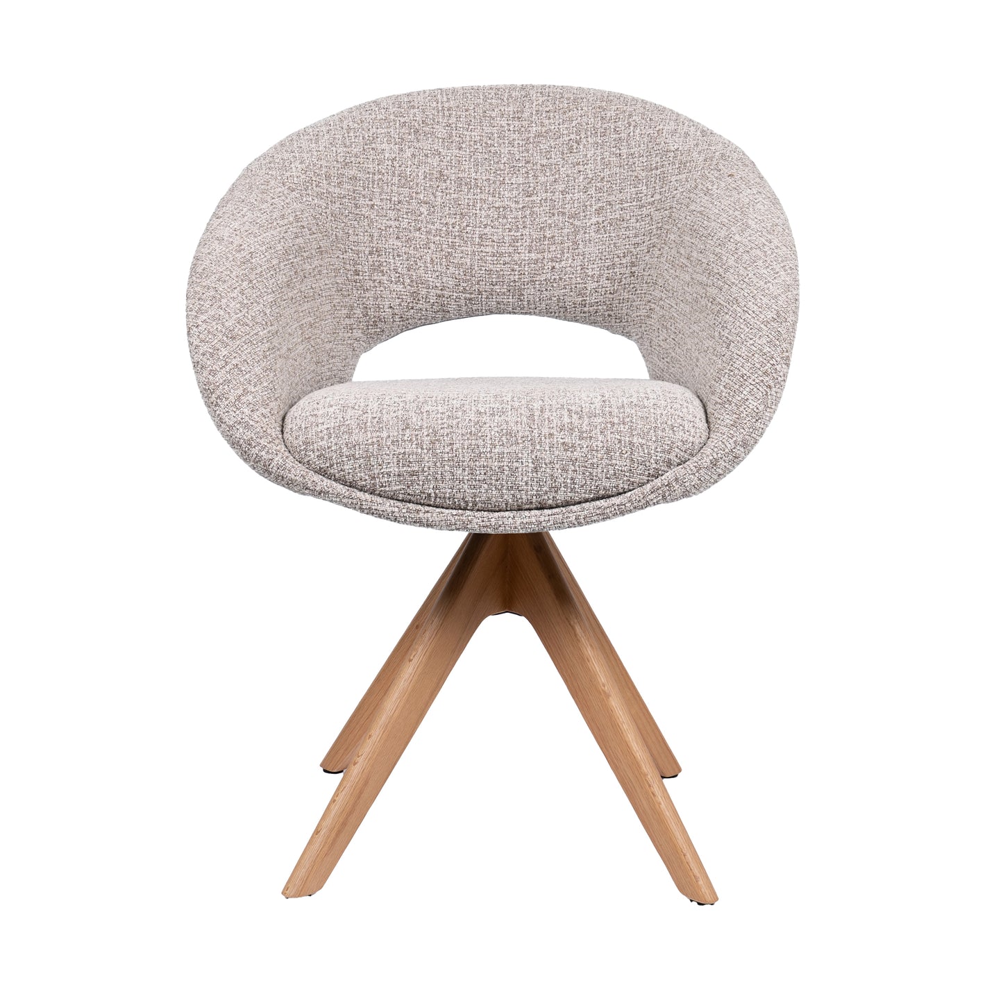 HelloChair HC19 Tovi eetkamerstoel Global Sand spinpoot hout naturel