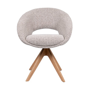 HelloChair HC19 Tovi eetkamerstoel Global Sand spinpoot hout naturel