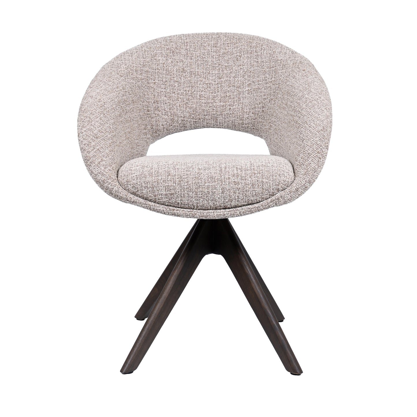 HelloChair HC19 Tovi eetkamerstoel Global Sand spinpoot hout walnoot