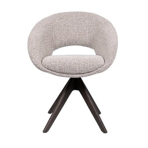 HelloChair HC19 Tovi eetkamerstoel Global Sand spinpoot hout walnoot