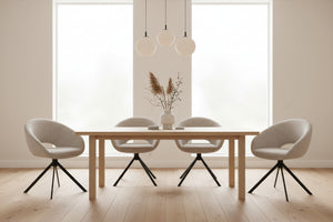 HelloChair HC19 Tovi eetkamerstoel spinpoot beige Global Natural